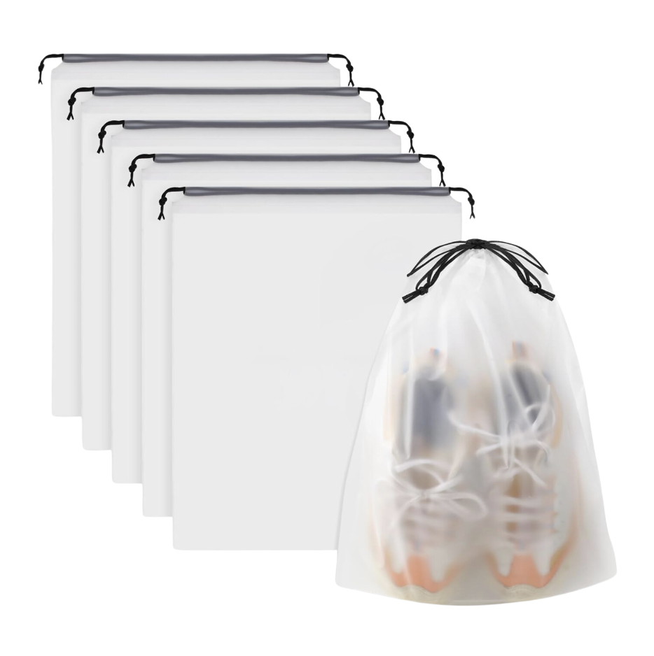 Pack of 5 Clear Shoe Bags